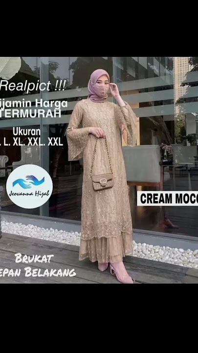 Model gamis brokat gamis pesta gamis wisuda gamis wanita terbaru 2024 #gamislebaran#ootdhijab