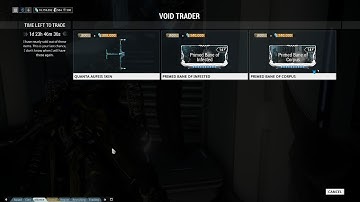 Warframe Void Trader 1/08/2016