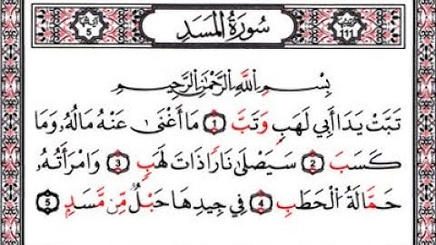 The Holy Quran | Surat Al-Masad | القران الكريم | سورة المسد |صوت هادئ ومريح|