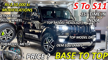 2025 SCORPIO BASE TO TOP CONVERT | NEW BLACK SCORPIO S11 |2025 SCORPIO CLASSIC S TO S11 MODIFICATION