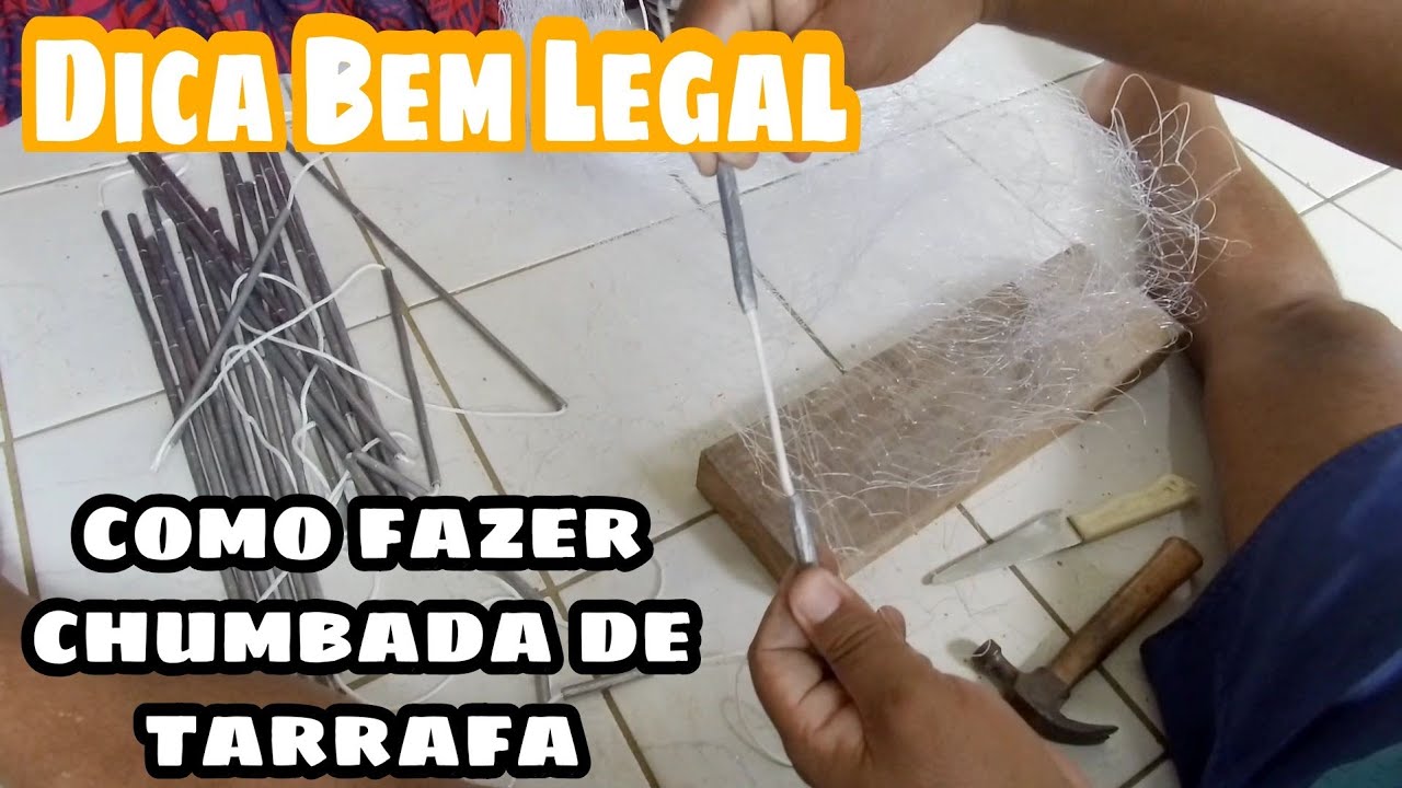 Como fazer Chumbada de Tarrafa//Dica bem Legal//Tarrafa do meu Tio Léo
