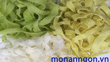 Hướng dẫn cách làm MỨT DỪA 3 MÀU cho ngày Tết