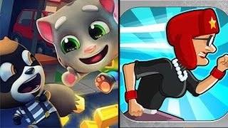 My Talking Tom Gold Run VS Angry Gran Run fun gameplay - games and cartoon for kids screenshot 5