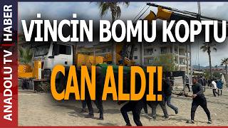 VİNCİN KOPAN PARÇASININ ALTINDA KALAN GENÇ HAYATINI KAYBETTİ