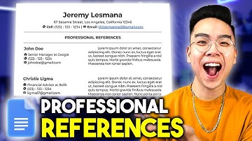 How to Make a PROFESSIONAL REFERENCES Page in Google Docs! *TUTORIAL*