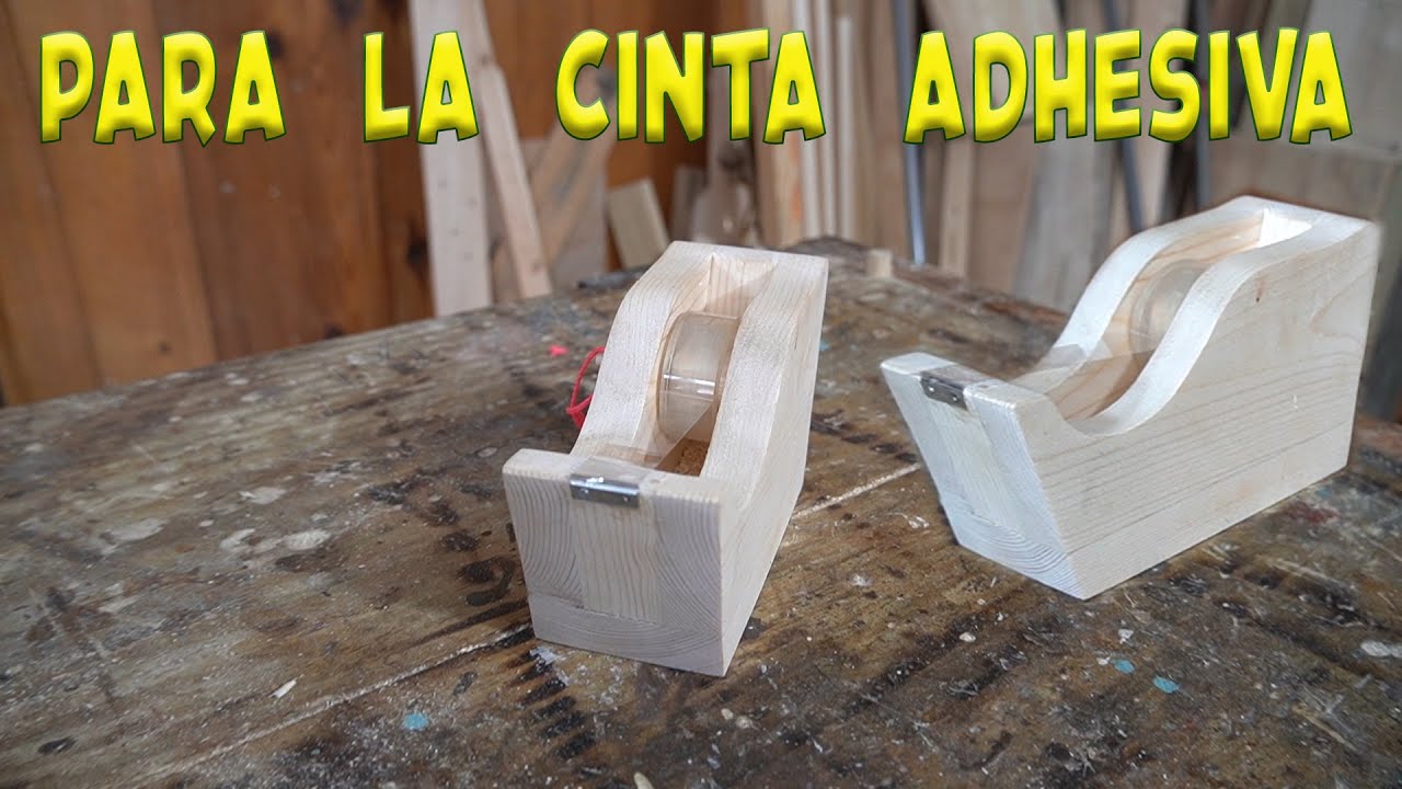 Dispensador De Madera Para Cinta Adhesiva 