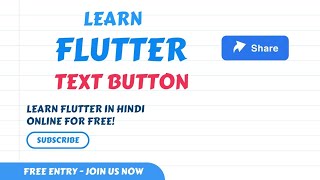 Flutter Button | Flutter text button | TextButton in flutter
