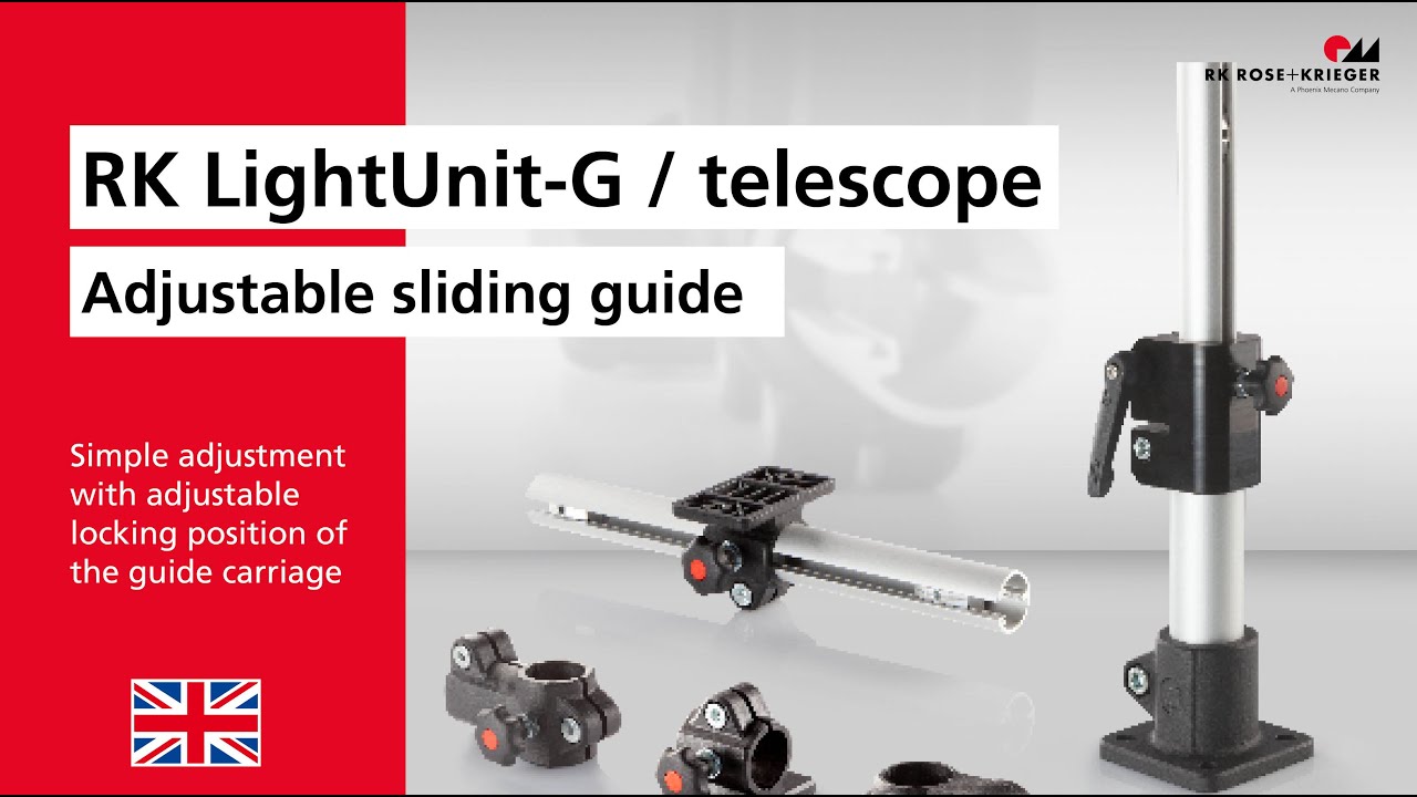 RK LightUnit-G / telescope – Adjustable sliding guide - YouTube