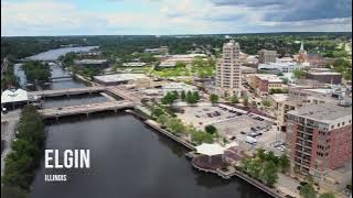 Elgin Illinois 4k Drone Footage