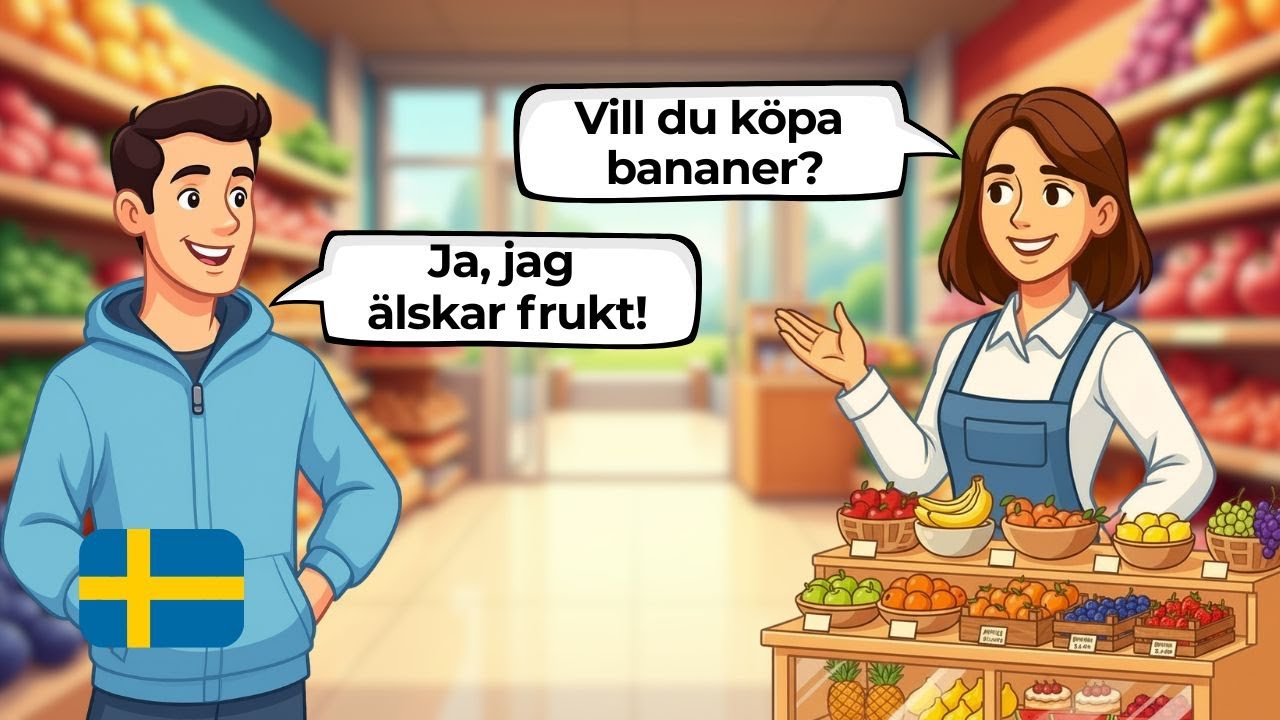 Легкие шведские диалоги | Разговоры в супермаркете