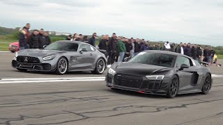 850HP Audi R8 V10 BiTurbo vs 900HP Mercedes-AMG GT R Pro