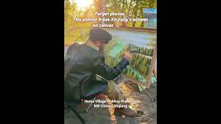 Forget photos. This painter froze Xinjiang's autumn on canvas 🎨🍂