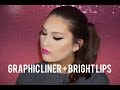 GRAPHIC LINER + BRIGHT LIPS | Full Face | Makeupbycrc