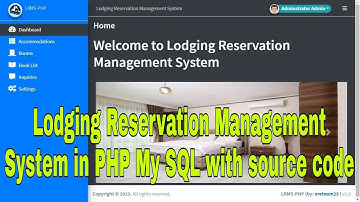 Lodging Reservation Management System in PHP My SQL with source code