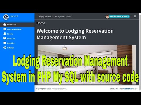 Lodging Reservation Management System in PHP My SQL with source code