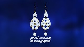 Pearl Earrings Tutorial Fashion Jewellery DIY By Mangoquest