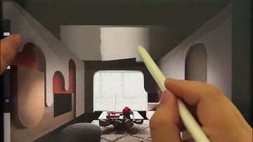 Procreate Interior Design: Hand-Painted Living Room Rendering Tutorial on iPad