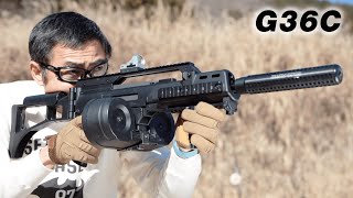 H&K G36 C 1200連ドラムマガジン サイレンサーの効果 リポ