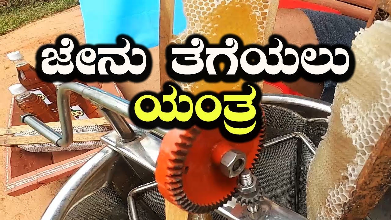 Machine To Extract Honey From Honeycomb | Honey Harvesting In Karnataka | Pure Honey | Kannada Vlogs