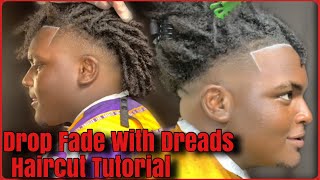 Drop Fade With Dreads Haircut Tutorial 🔥‼️| How To Get FreeForm Dreads 🔥