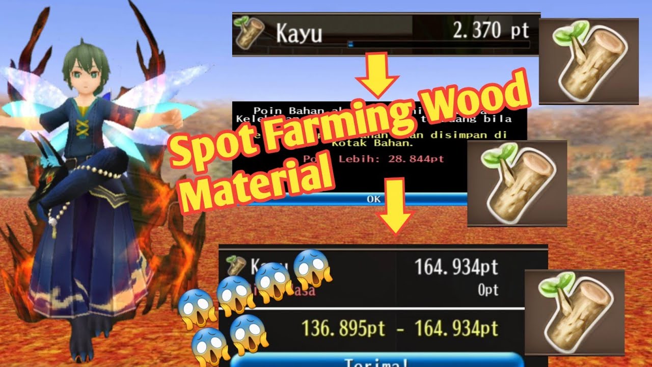 Toram Online Spot farming Material Kayu / wood material YouTube