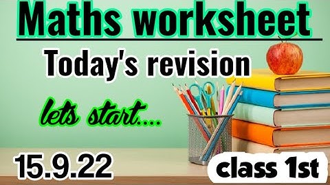 maths worksheet for class 1||daily revision worksheet||@sckidsclasses