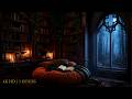 Stop Overthinking 📖 Heavy Rain in a Cozy Gothic Library for Deep Stress Relief (3 HOURS)