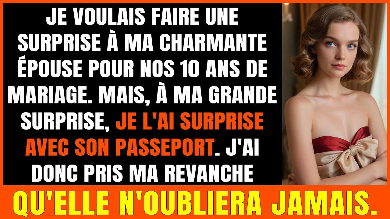 J'ai voulu surprendre ma femme pour notre anniversaire, mais j'ai découvert qu'elle me trompait