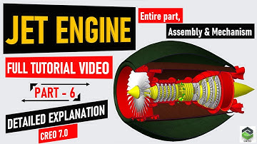 "Jet Engine" in Creo (PART-6). Unpacking the Hype Around Jet engine modelling. Full Tutorial Video.