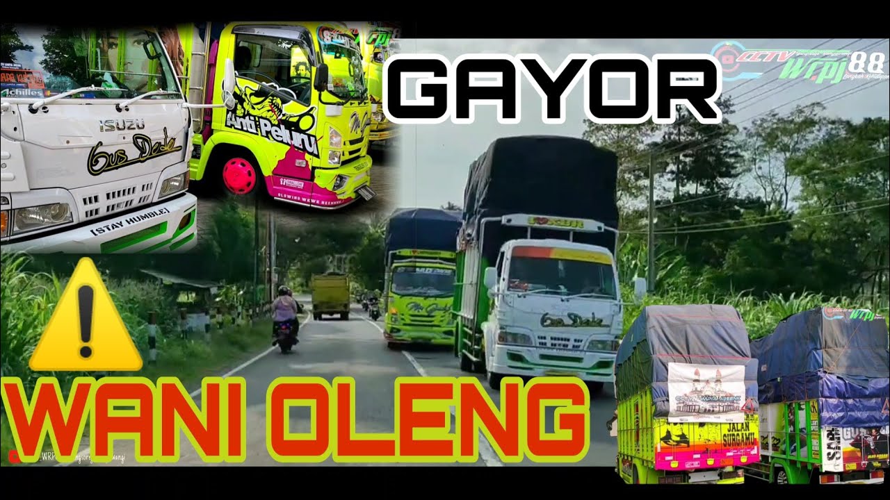 Duet Truck full oleng jalur Pantura Giga  vs Elf  Muatan 