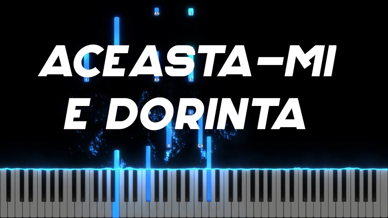 Aceasta-mi e dorinta - Instrumental Pian - Negativ Pian - Tutorial - cu versuri #403