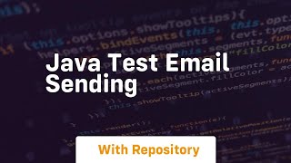 java test email sending