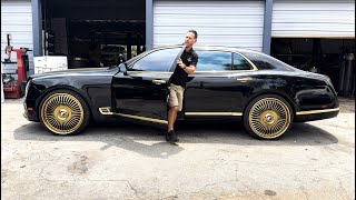 Black Bentley Mulsanne on Gold Forgiatos For Kodak Black at Coast 2 Coast Customs
