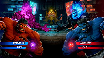 Dormammu & Red Hulk vs Dormammu & Blue Hulk (Very Hard)- Marvel vs Capcom | 4K UHD Gameplay