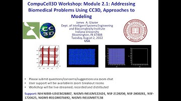 CompuCell3D Workshop 2.1 Principles of Modeling and CompuCell3D in Biomedicine, August 2 2022