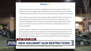 Walmart to raise minimum age to purchase a firearm
