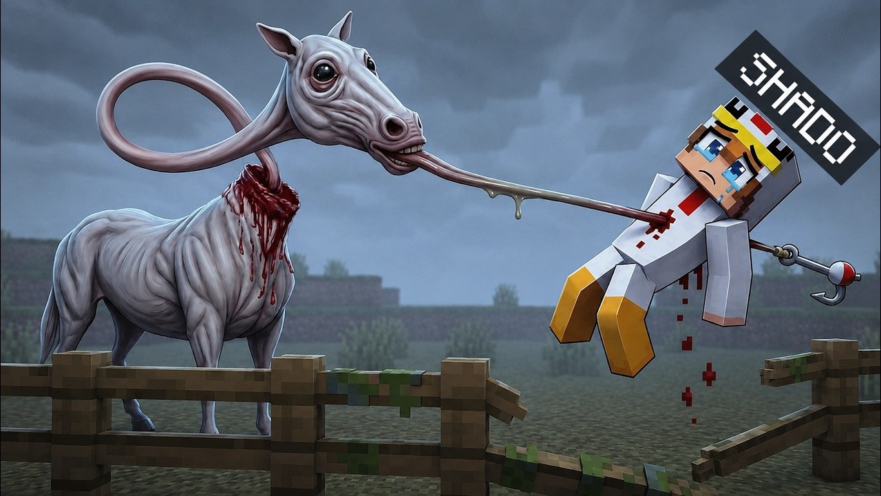 La Triste Histoire du "CHEVAL CREEPY" sur Minecraft ! (Long Horse)