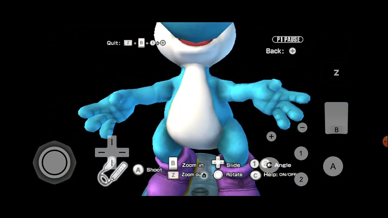 SSBB: Giant Growing Cyan Yoshi vs Olimar & Ike