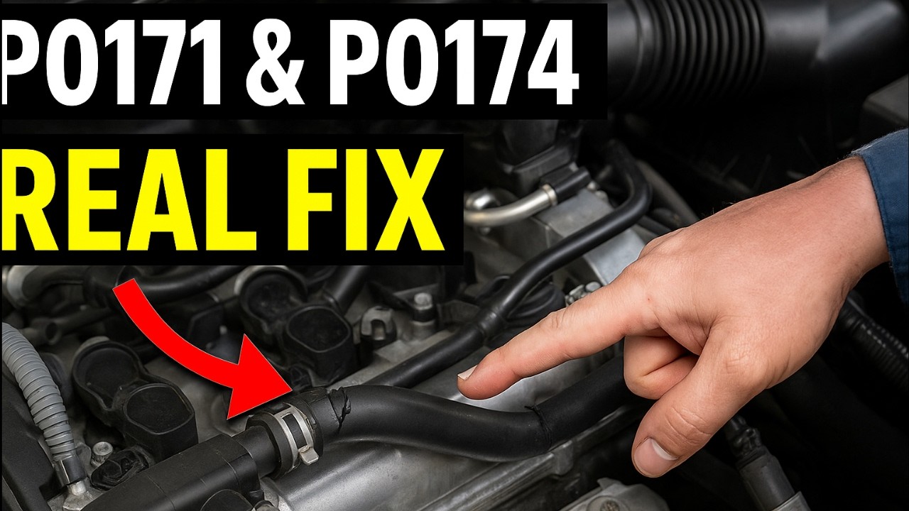 Check Engine Light ON with Code P0171 & P0174? Here's Why & Fix ( For ...