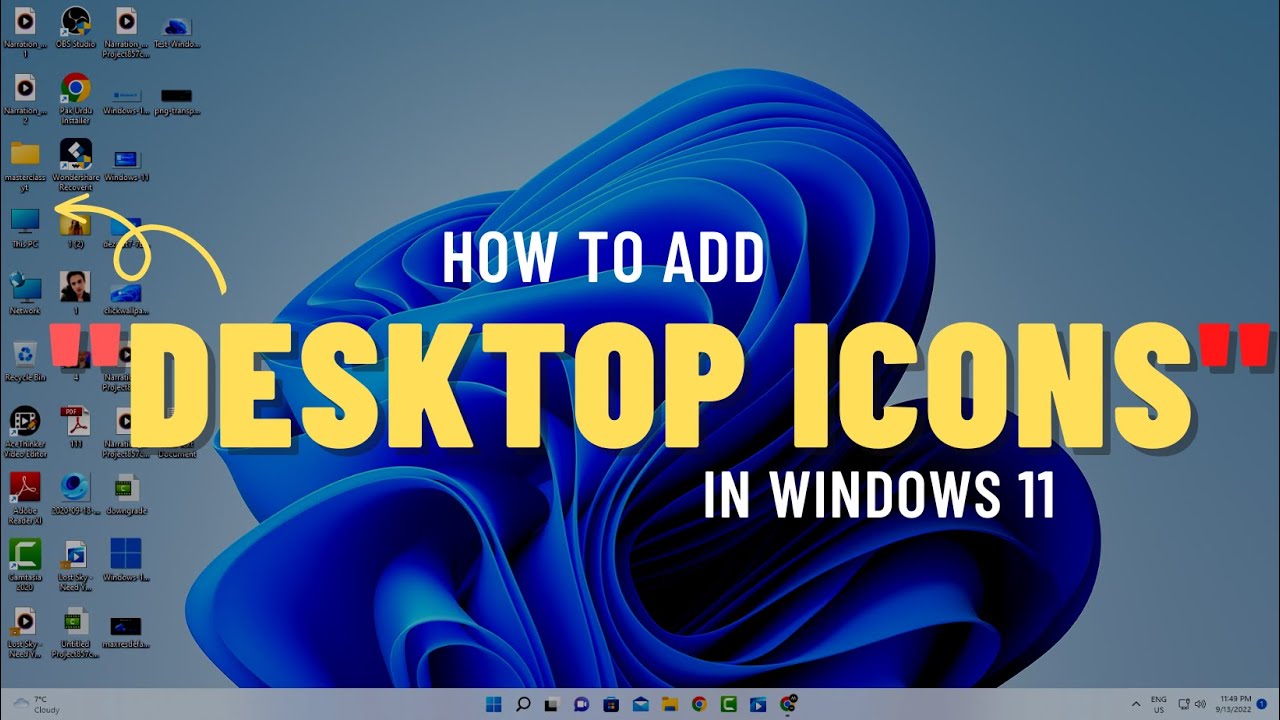 How to Add Desktop icons on Windows 11 - YouTube