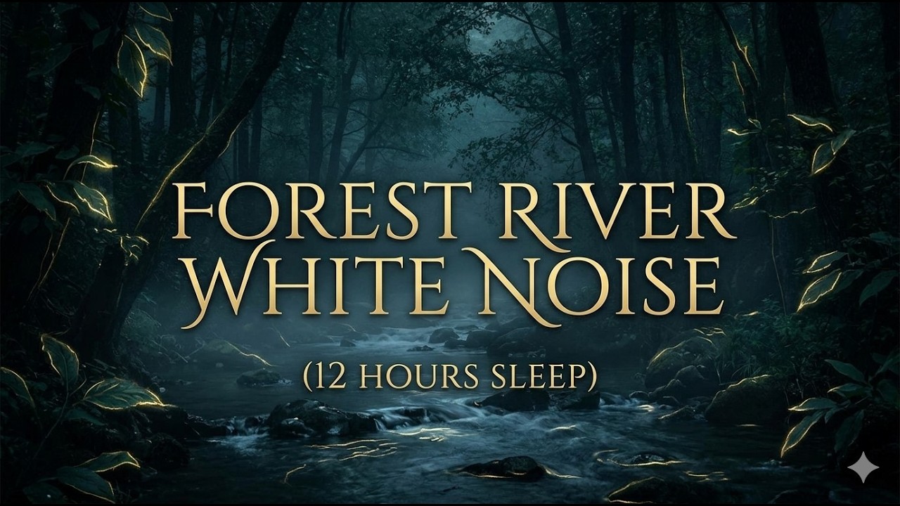 12 Hours Forest River White Noise 🌊 | Gentle Water Flow for Deep Sleep & Focus | 4K