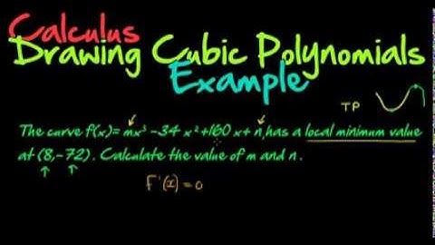 Calculus Drawing Cubic Polynomials Example 5