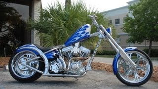 Yeah buddy!  Jesse James / West Coast choppers El Diablo 2 arrives at Eddie Trotta's Thunder Cycle