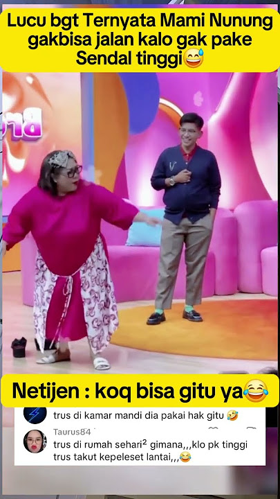 It turns out that Nunung can't walk without wearing high sandals #shorts #artist #nunung #comedian