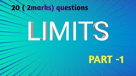 inter maths-1B// LIMITS// 2Marks//very important questions