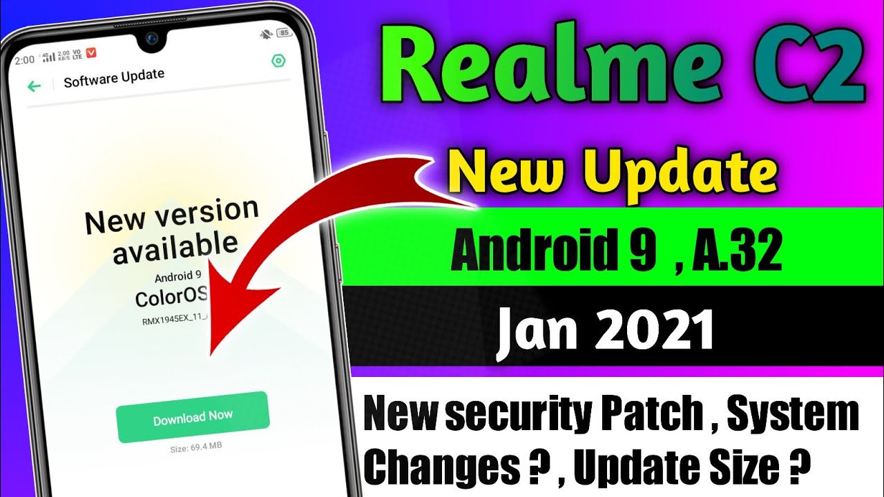 Realme C2 New Software Update January | Realme UI Stable Update |New Version A.32