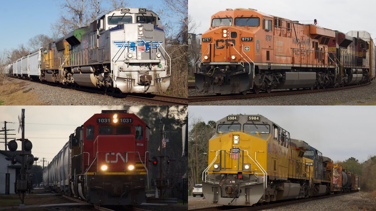 Trains around Houston ft CSX YN2, CN SD70, CP8757, UP1943, K5H leaders, P3, P5 & more!!!!!!