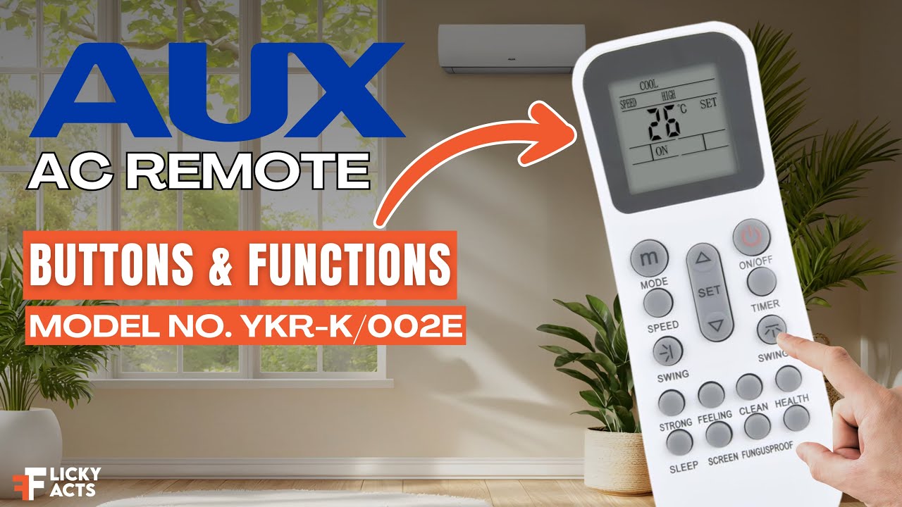 AUX AC Remote Buttons & Functions (Model No: YKR-K/002E) | Heat Pump ...