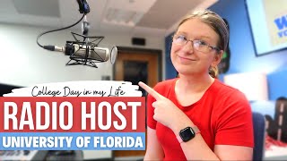 COLLEGE DAY IN THE LIFE AS A RADIO HOST | radio shift, studio tour and saving my on-air breaks!