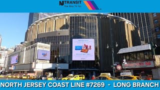 NJ Transit Train 7269 North Jersey Coast Line to Long Branch Boarding Call Announcements at New York
